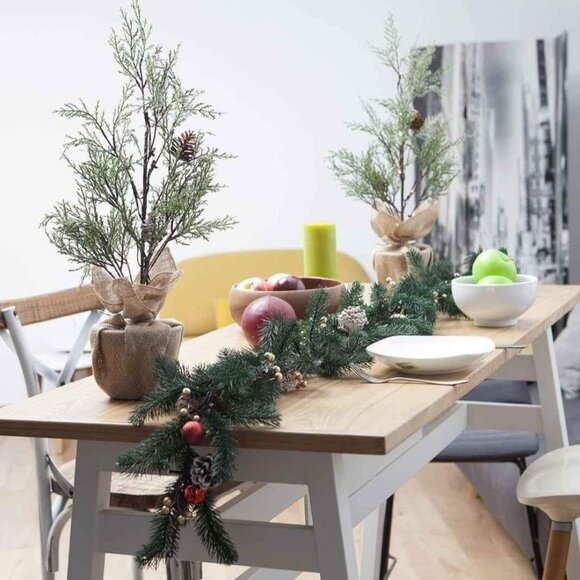 Aesto Pre-lit Artificial Mini Christmas Tree, 2 Pack - Picture 5 of 8